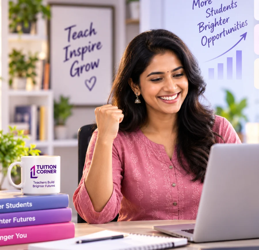 A Teacher celebrating new opportunities while teaching online